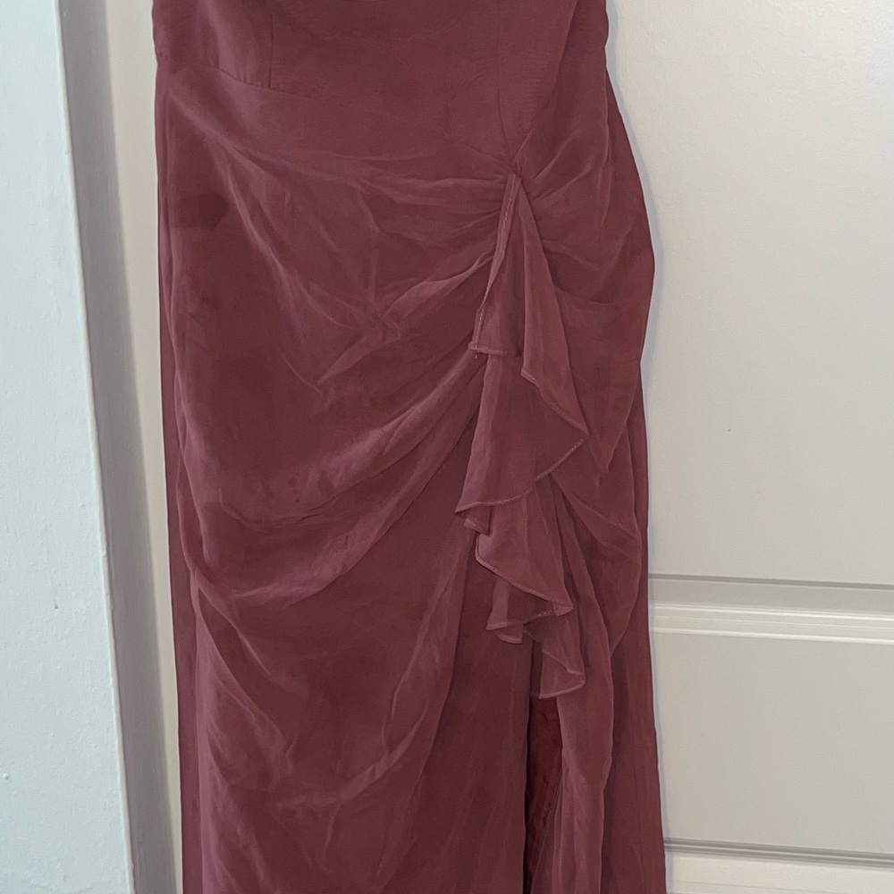 Kendall & Kylie Purple Maxi Slit Leg Ruched Ruffled